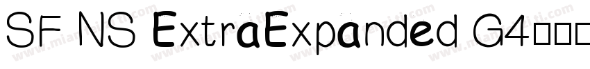 SF NS ExtraExpanded G4字体转换